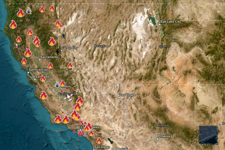 California Fire Map_Credit_MSN